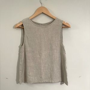 Natural Linen Tank Top